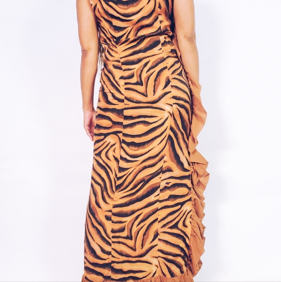 🚫SOLD🚫Tiger Print Maxi Dress - Picture 4 of 12